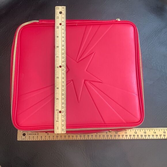 Lancôme Pink Gold Hardware Star Cosmetics Beauty Makeup Travel Zipper Bag NEW - Picture 8 of 9